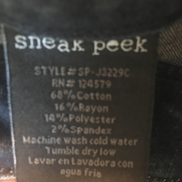Sneak Peek denim low cut overalls NWOT - Picture 6 of 6